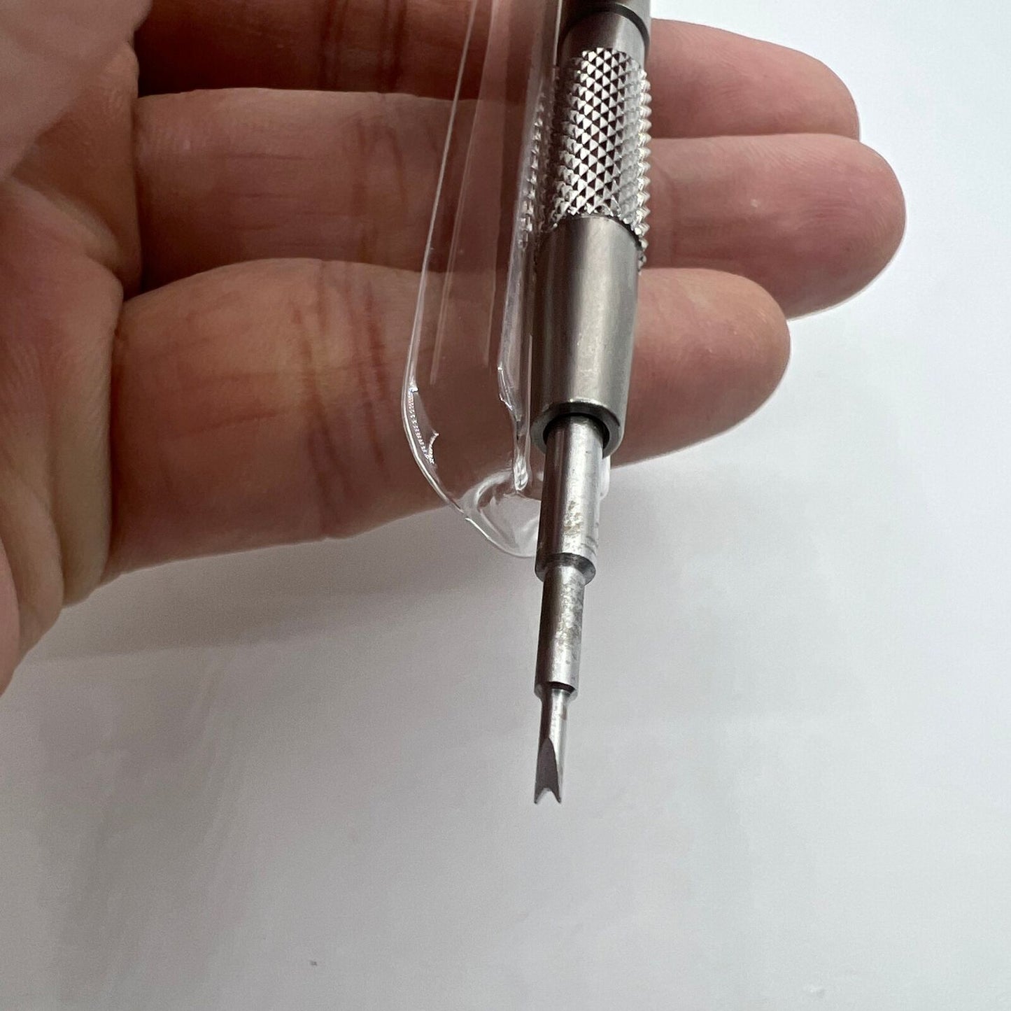 Bergeon 6767-F spring bar tool with ergonomic grip for precise watch bracelet fitting and removal.