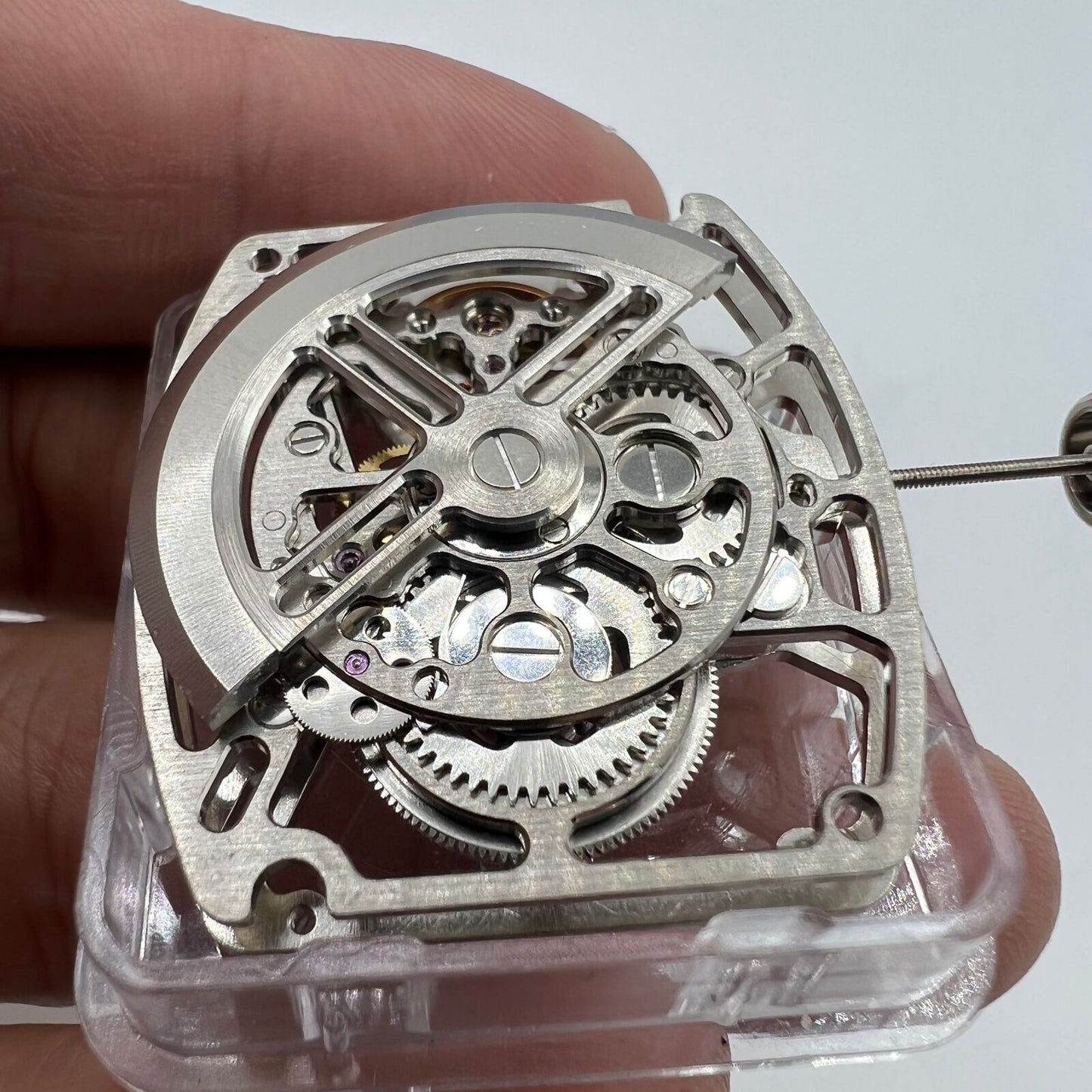 Asiatisches HZ1C01A Silbernes, tonnenförmiges, automatisches mechanisches Uhrwerk