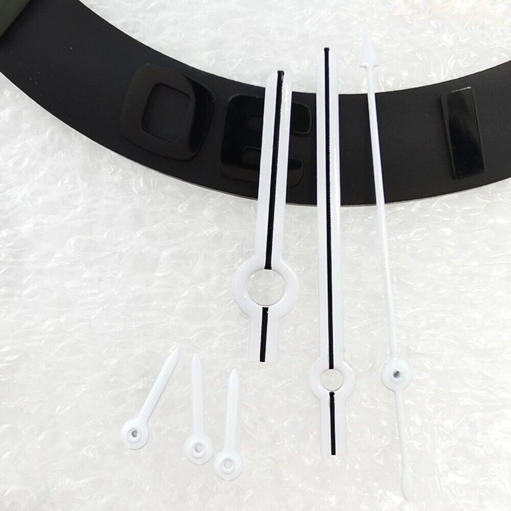 White-trimmed black watch hands with green lume for VK63 movement, precise and luminous design