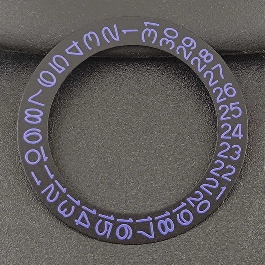 Black Background Purple Character Date Disk Date Wheel Overlay for NH35 NH36