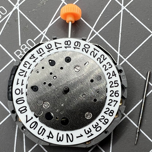 Miyota JS25 Japan Quartz Movement watch with small second subdials at 3, 6, 9 and date display at 3.