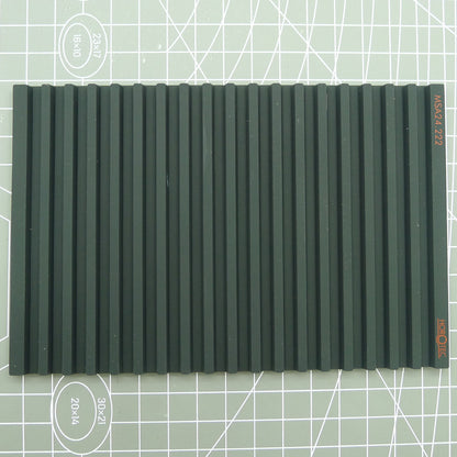 Swiss Horotec MSA24.222 black silicone non-slip watch band with 19 grooves for secure fit.