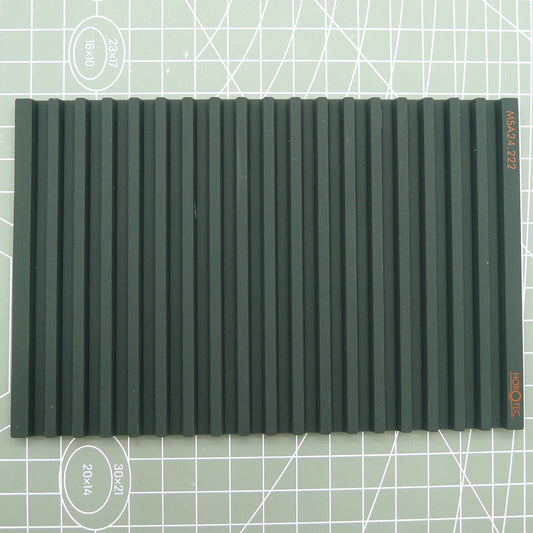 Swiss Horotec MSA24.222 black silicone non-slip watch band with 19 grooves for secure fit.