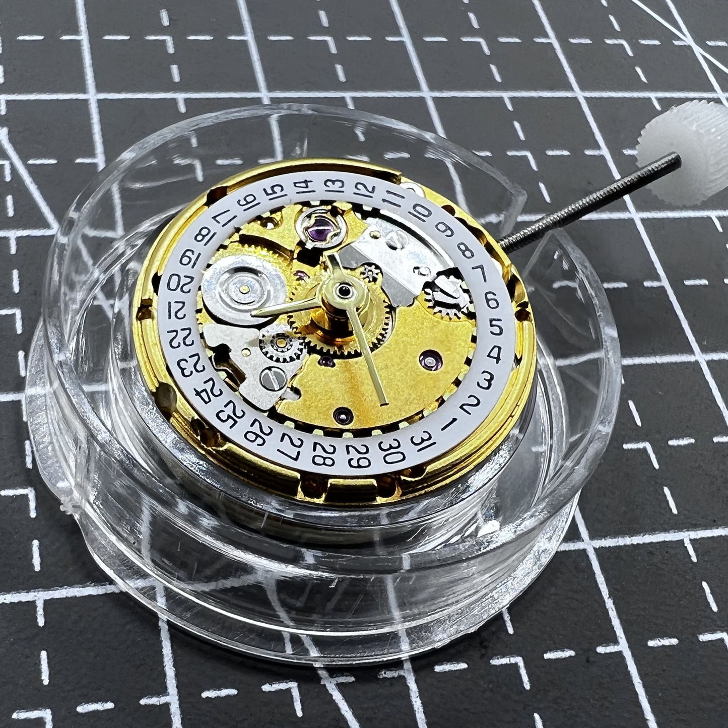 Mechanisches goldenes Uhrwerk ETA2671 mit Datumsanzeige bei 3 Uhr, Ersatz f�r pr�zise Uhren.