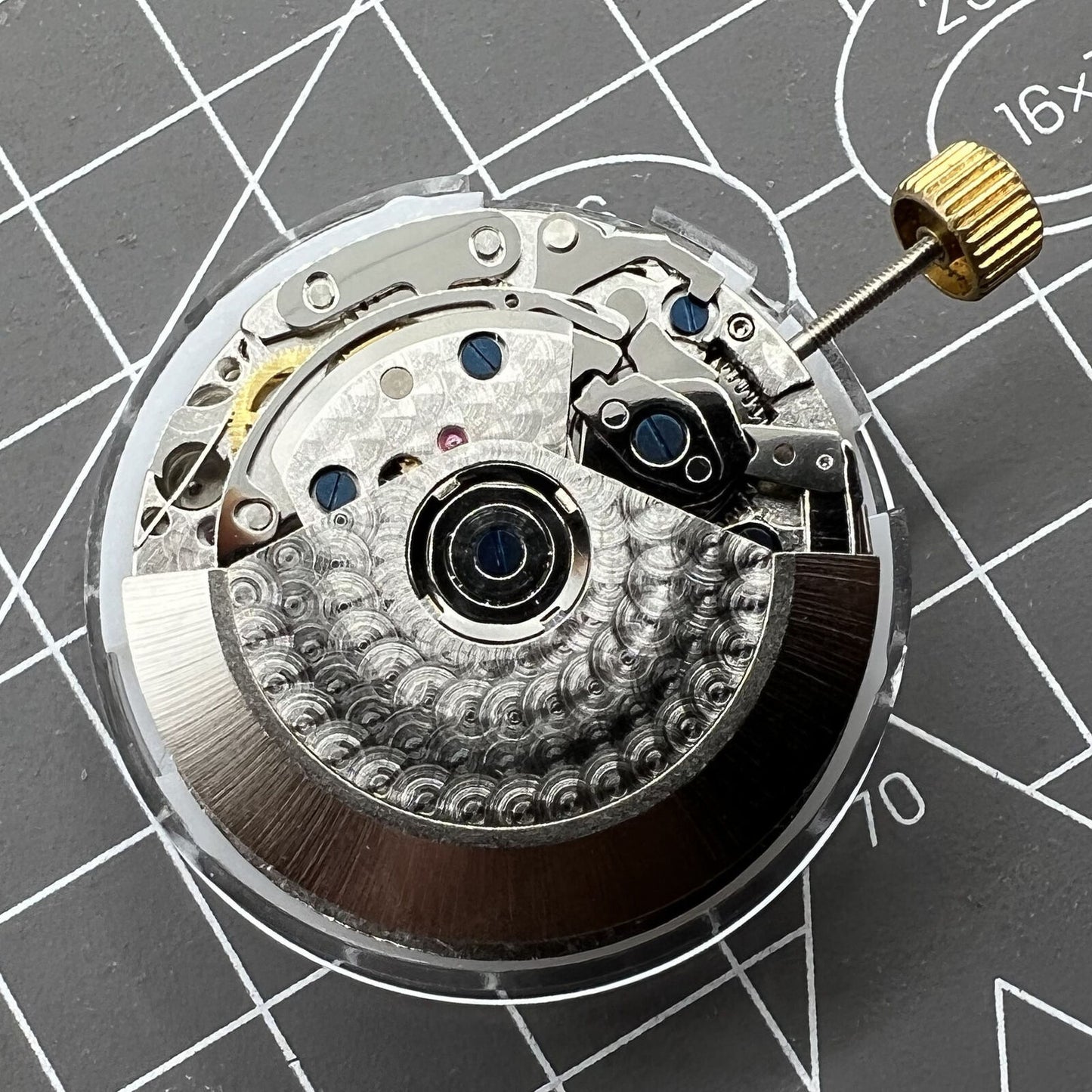 Black Dandong watch strap featuring automatic mechanical movement and small second dial at 9 o'clock for precise timekeeping.