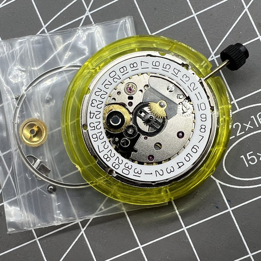 Seagull ST2130 automatic watch movement, silver finish, compatible with ETA 2824, 28800VPH frequency.