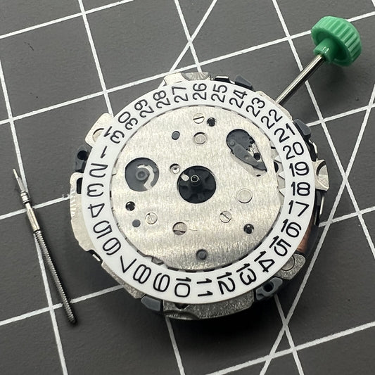 Japan-made Miyota FS00 quartz watch repair part, compatible with F500 models, precise movement component.