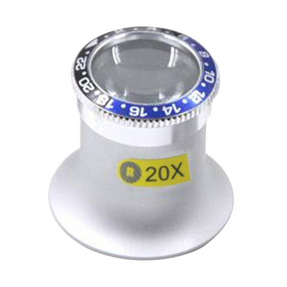 3X 5X 10X 20XJewelers Loupe Magnifier Glass Premium Aluminum Magnifying Eye Loop