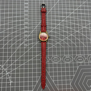 Seagull Manual Mechanical Red Lady Watch Gradient Golden Nail Single Calendar