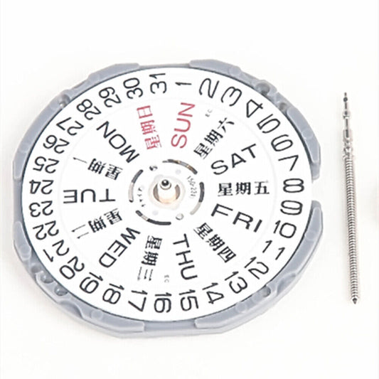 Hattori Epson TMI VJ33 quartz watch movement, precision Japan-made mechanism for reliable timekeeping.