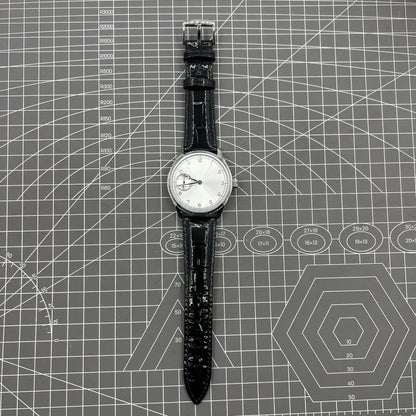 42mm Herrenuhr Mechanisches Uhrwerk Seagull ST3600 Weißes Zifferblatt Handaufzug