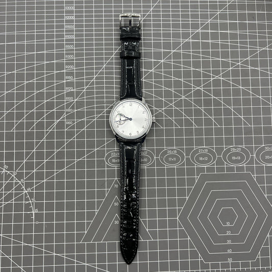 42mm Herrenuhr Mechanisches Uhrwerk Seagull ST3600 Weißes Zifferblatt Handaufzug