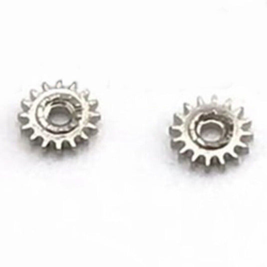 Set of 3 silver winding pinions for China-made Shanghai 7120 watch movement, precise gear components