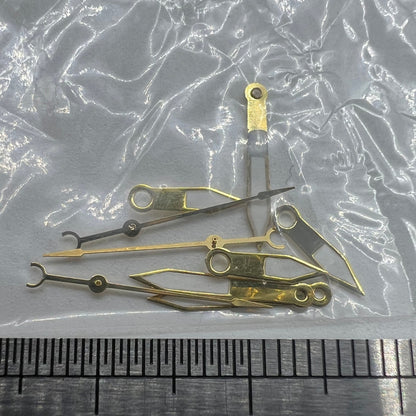 Aiguilles de montre 12 mm, garniture dorée, luminescentes vertes, pour mouvement à quartz Hattori Epson PC32