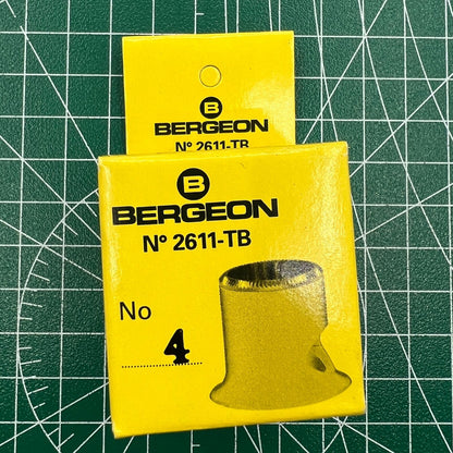 Swiss Bergeon 2611-TB-4 loupe with 2.5x magnification for precise watch accessory inspection and repairs.