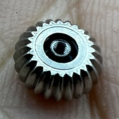 Seagull pumpkin-shaped 316L stainless steel watch crown for ST3600/ST3621 and ETA6497/6498 movements.