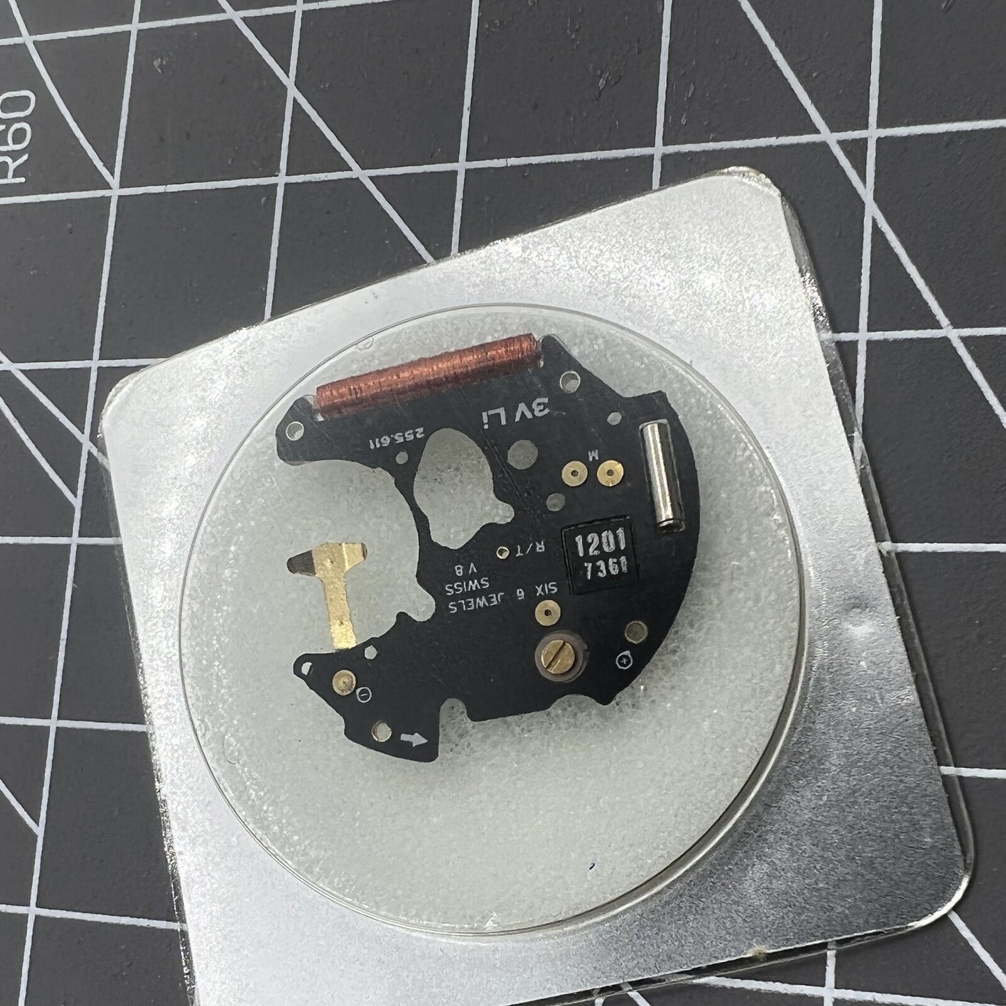 ETA 255.111 watch movement circuit board with precision parts for Accurate timekeeping replacement.