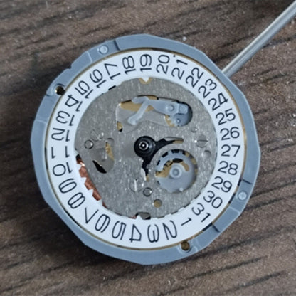 Miyota 6L12 quartz movement with date at 3 o'clock, Japanese precision for watch accessories.