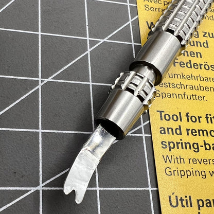 Swiss Bergeon 8111 spring bar tool for precise watch strap fitting and removal in watch accessories.