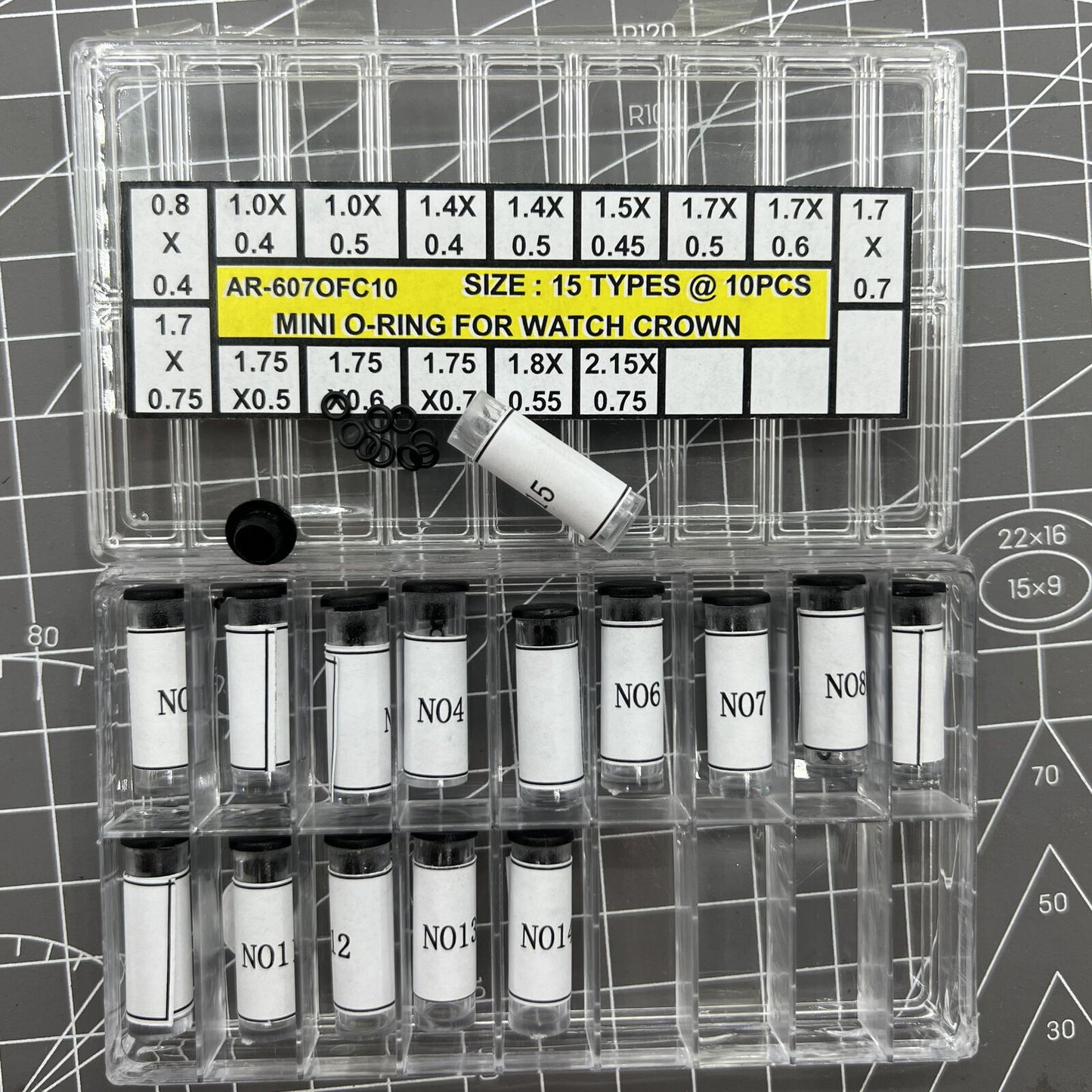 Glass Crystal Waterproof Mini O-ring watch crown seal gasket AR-607OFC10 for secure waterproofing