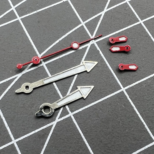 13 mm roter Sekundenzeiger mit grüner Leuchtmasse für VD53 VD54 VD57 Uhrwerk
