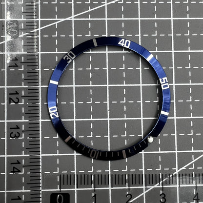 36,5*30,8mm Vintage Aluminium Legierung Hang Grün Leuchtende Dunkelblau Uhr Lünette