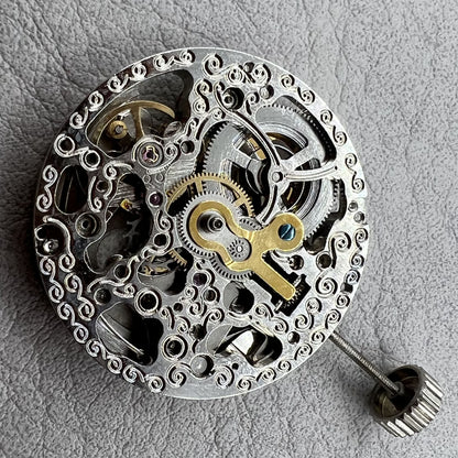 Hangzhou 2189 Hohles automatisches mechanisches Uhrwerk, silberner Rotor, 3 Zeiger 
