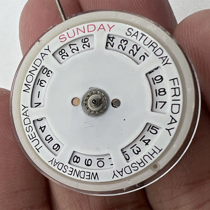 DG2813 replacement watch movement with automatic mechanical 8205, silver finish for day-date function