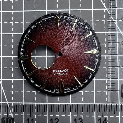 Cocktail Zifferblatt braun golden 35mm abgestuft für NH38 Datum Datejust Uhrwerk