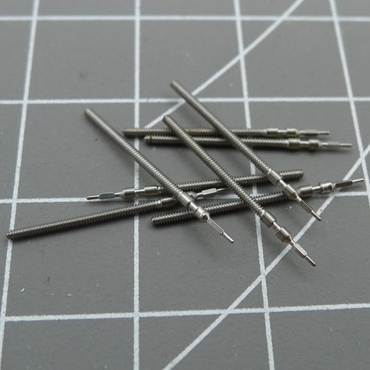 Set of 5 watch winding stems compatible with Miyota 2035, 2025, 2033, 2036 movements for precise repairs.