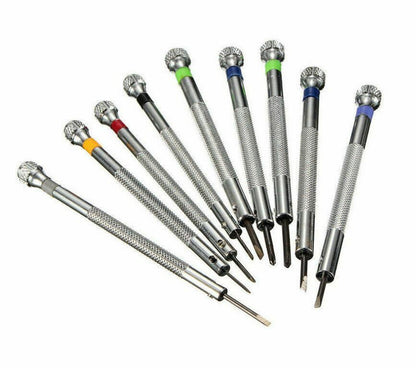 Jeu de 9 tournevis à lame plate assortis, taille 0,6 mm à 2 mm
