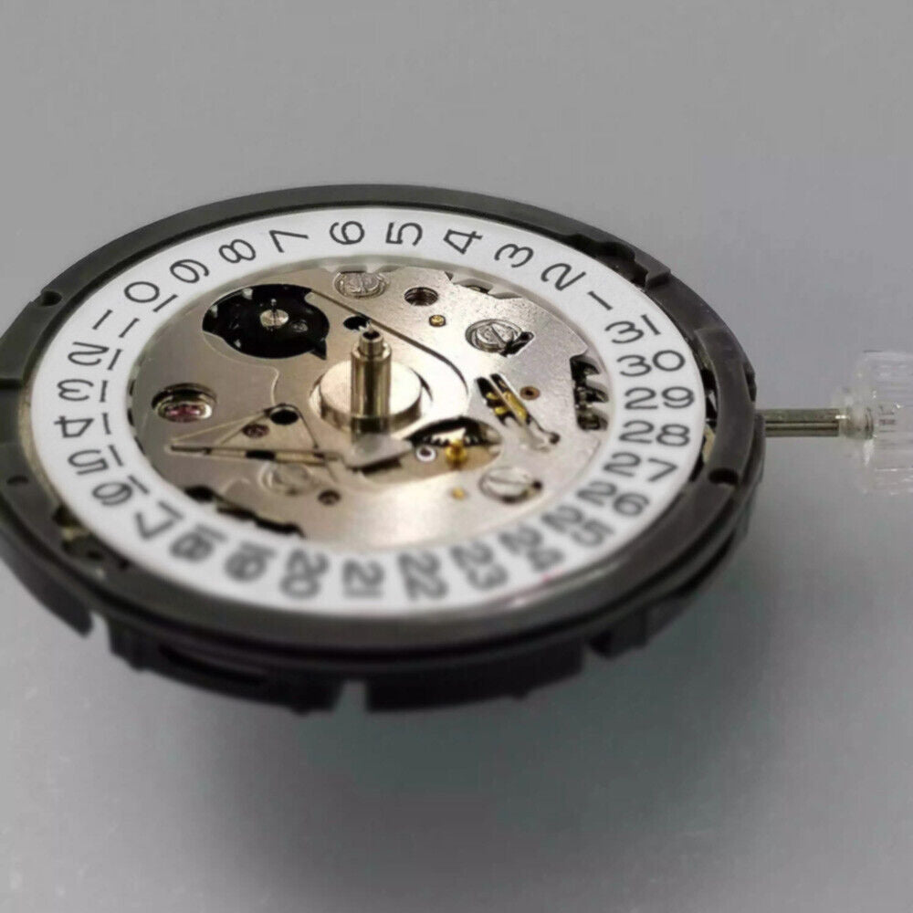 Japan-made NH37A automatic watch movement with single calendar, precision mechanical engineering by brand.