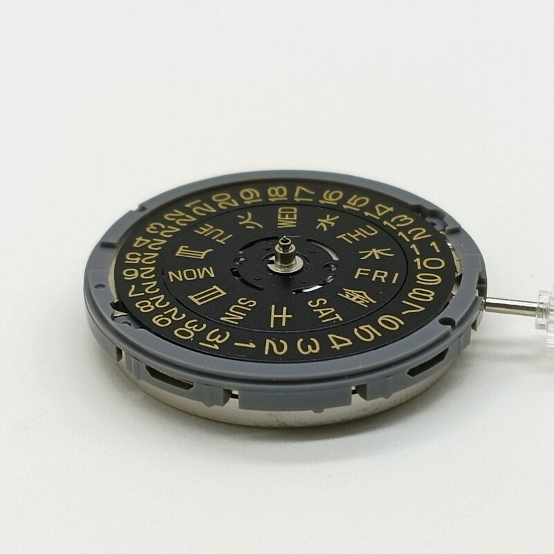 NH36 Japan Crown At 3.0/3.8 Automatic Mechanical Movement Black Dial Golden Font