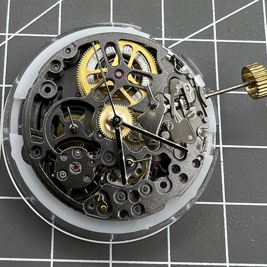 Hohler schwarzer SL4802 Chronograph 41-Juwelen Automatisches mechanisches Uhrwerk