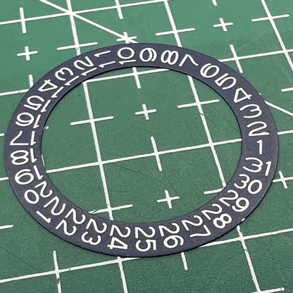 Großhandel Denim Blau Hintergrund Weiß Schrift Disk Datum Rad Overlay für NH35 NH36