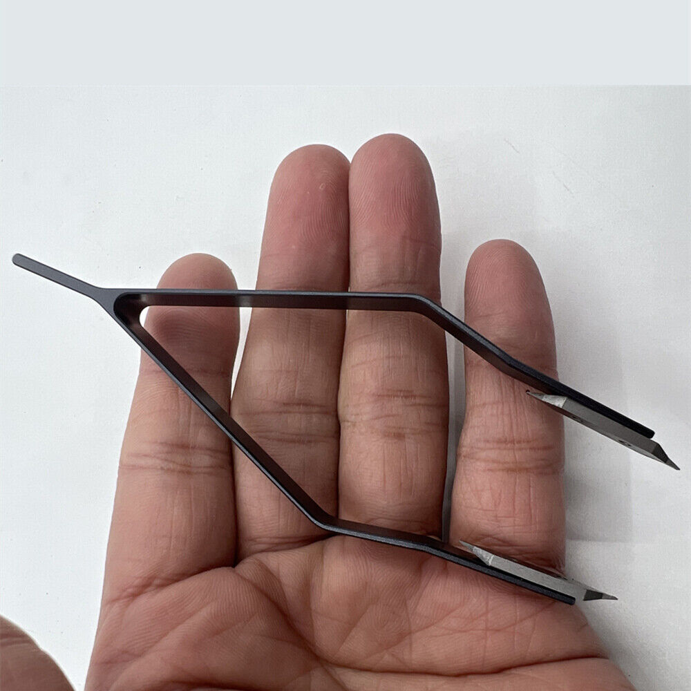 Precision stainless steel spring bar tweezer for lug removal, perfect for 7825 watch strap replacement.