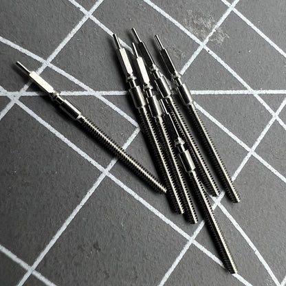 Watch winding stem for Shanghai 2824 movement, high-quality replacement part for precise timekeeping.