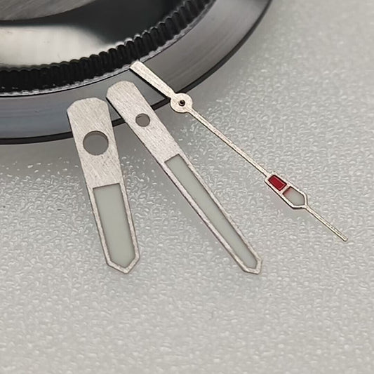 13 mm silberner Rand, C3 grüne Leuchtzeiger, passend für NH35/NH36-Uhrwerk