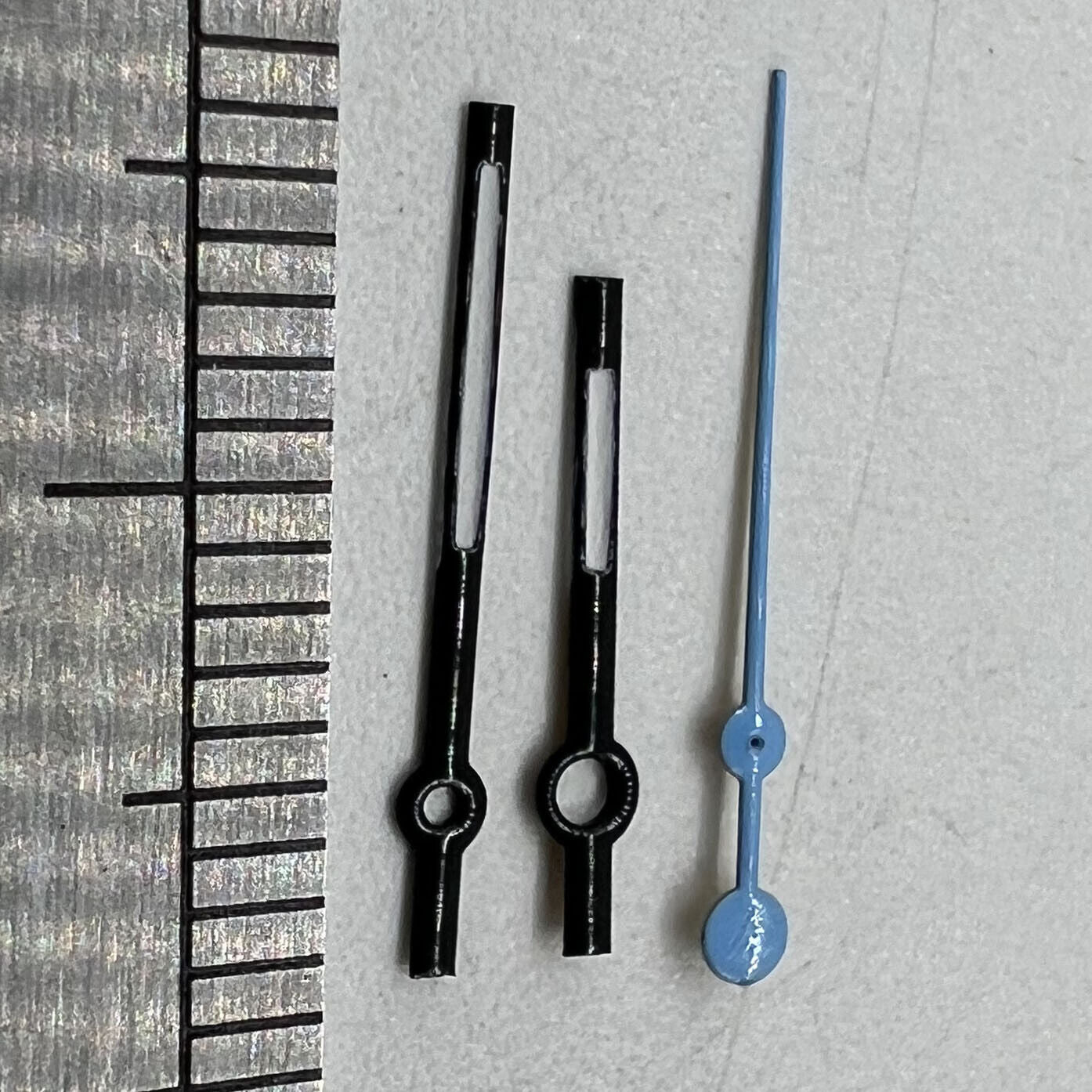 Aiguilles de montre noires bleu ciel de 12 mm pour mouvement à quartz Miyota 7T35