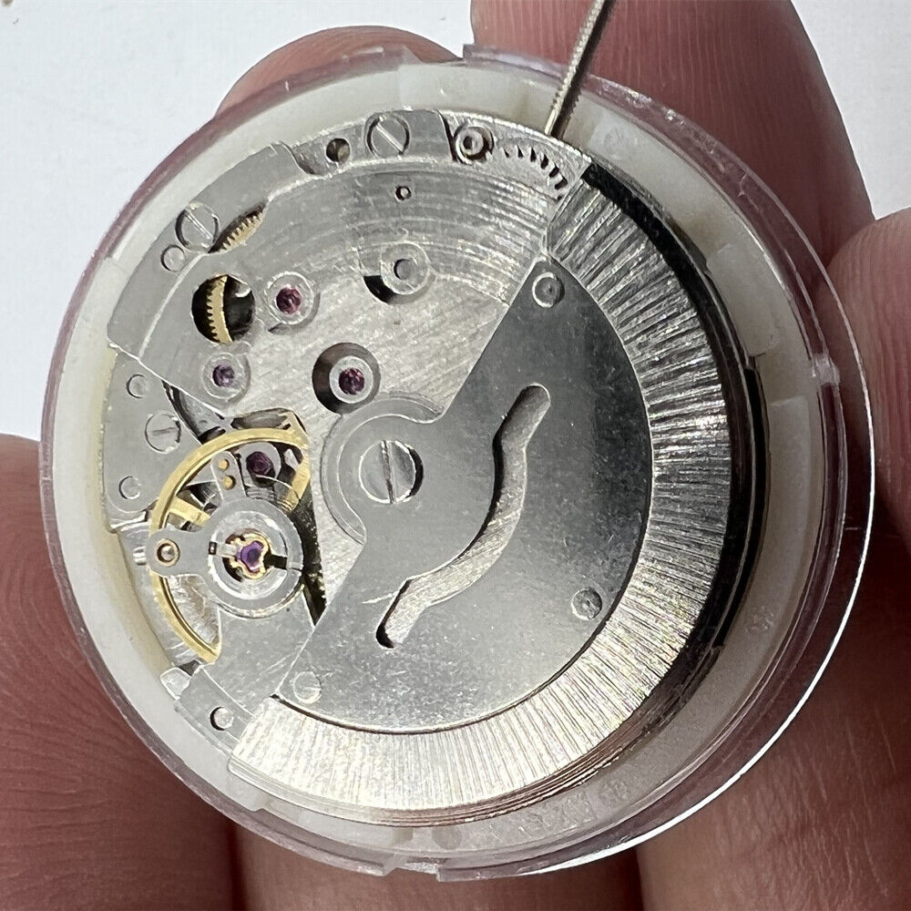 DG2813 replacement watch movement with automatic mechanical 8205, silver finish for day-date function