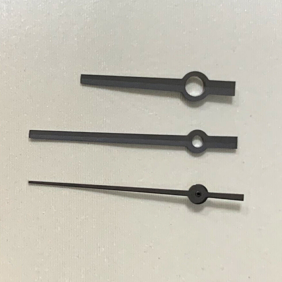 Black watch hands set for NH35A/NH36A movement, non-luminous, precise fit.