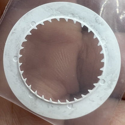 Black date disk wheel for NH36 watch movement, date display at 9 o'clock, perfect for repair parts.