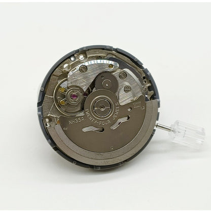 NH35A automatic mechanical movement with golden date, crown at 3 o'clock, compatible with SKX007 watches.