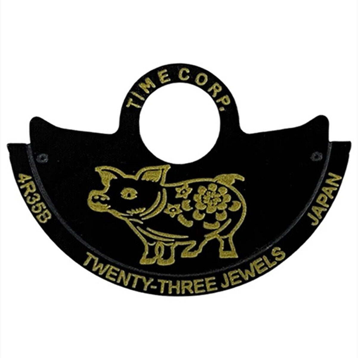 Cochon ~ Chine Zodiac Rotor Noir Masse Oscillante Superposée pour Mouvement NH35 NH36