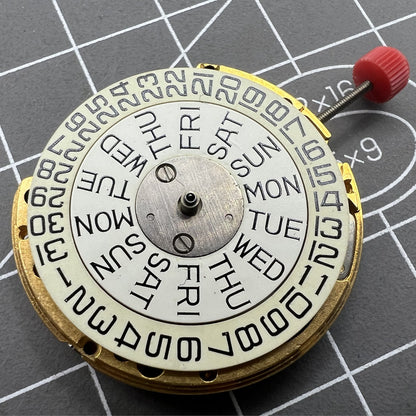 Quartz Uhrwerk ESA 9183 mit Doppelkalender und drei Zeigern ? pr�zises Schweizer Uhrwerk f�r elegante Armbanduhren
