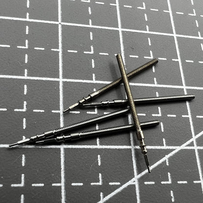 Set of 3 generic watch winding stems for Miyota 6P29, ideal watch repair components.