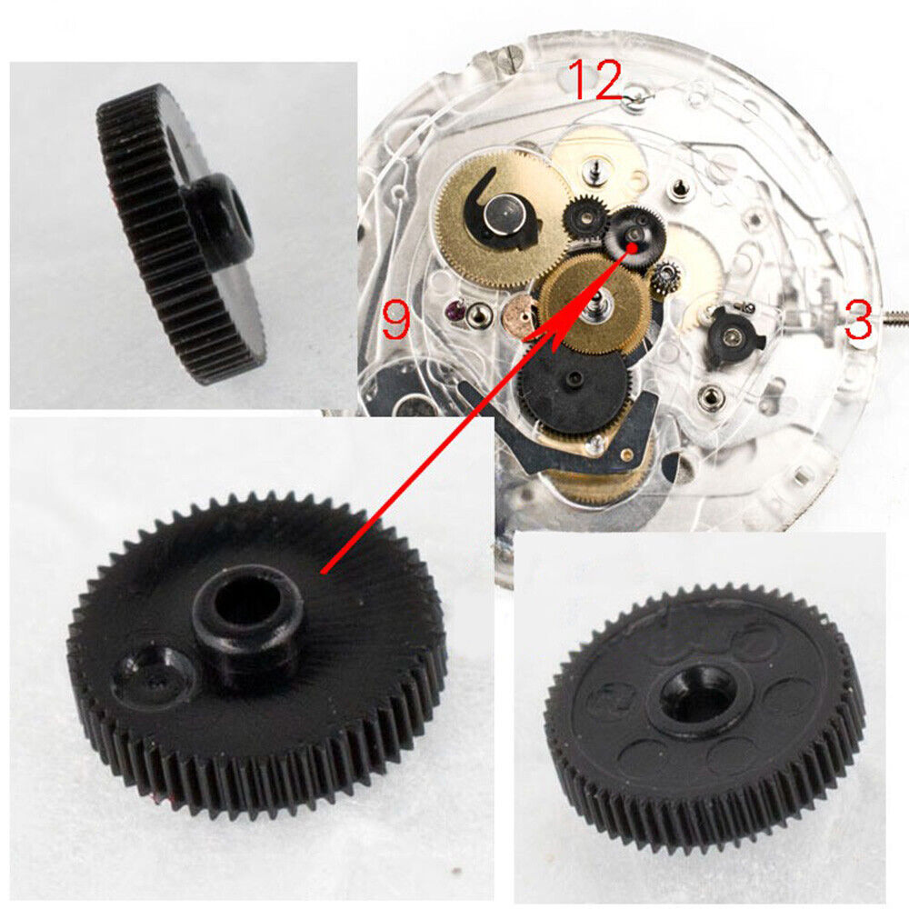 Set of 3 Calendar Face Gears by Generic for ETA C01.211 movement watch parts, precise fit.