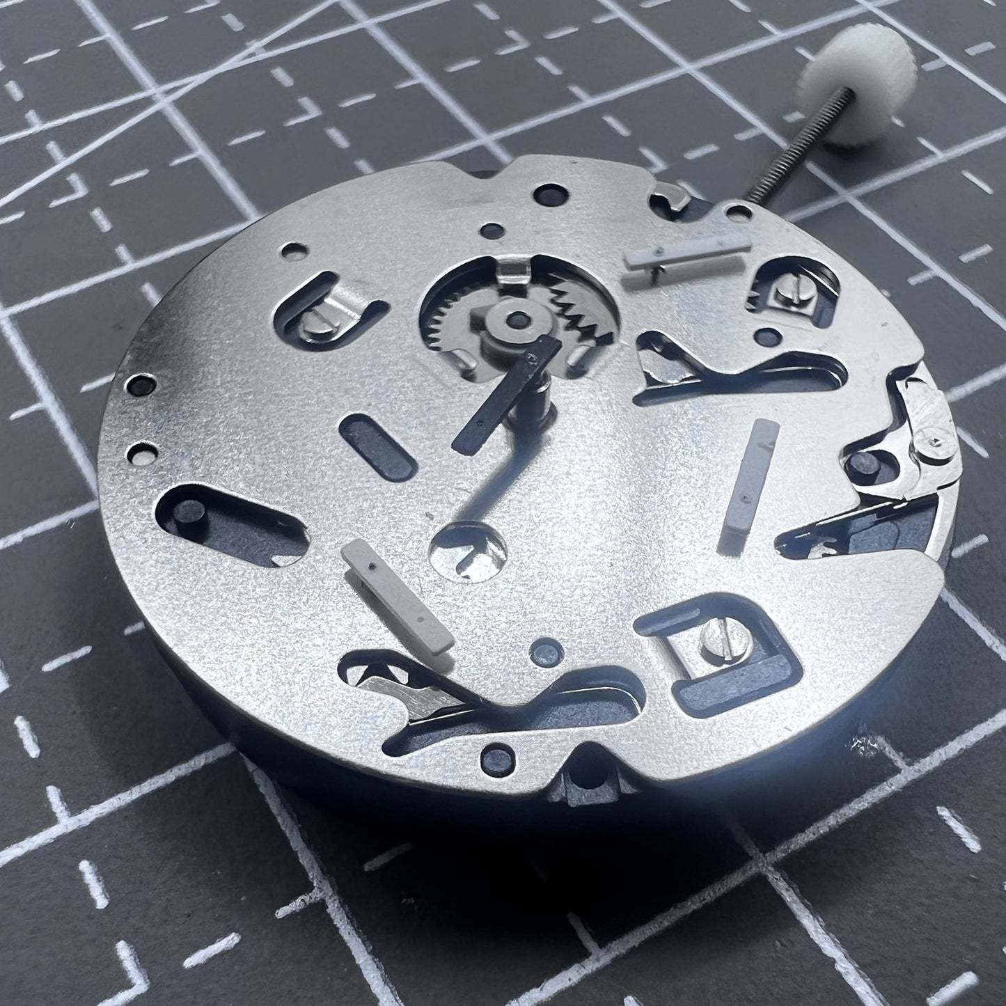 Swiss ISA 9238 quartz movement with 6 hands, multifunctional watch mechanism for precise timekeeping.