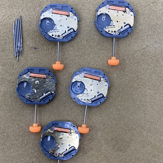 Miyota 1N12 Japan quartz watch movement with date at 6, precise replacement part for repairs.