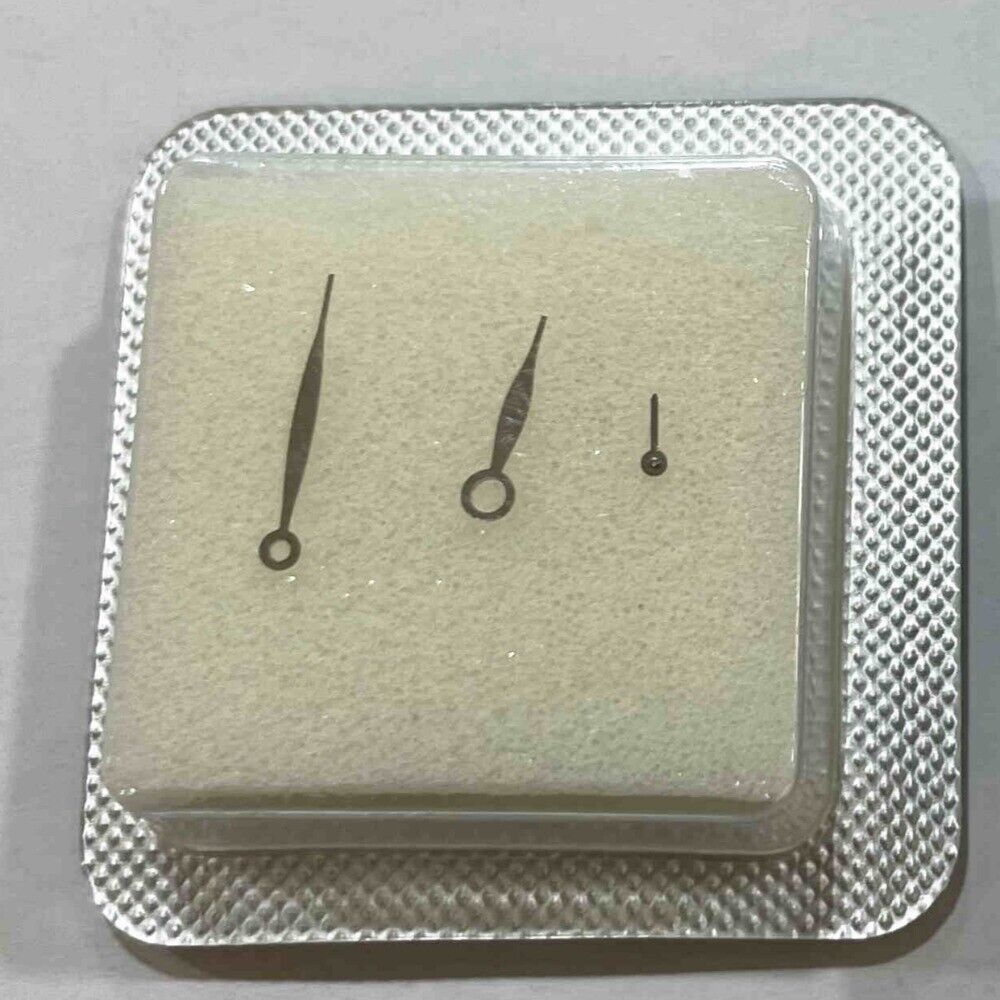Silver watch hands for ETA2892 and ETA2895 movements, precise L2.642 replacement parts.